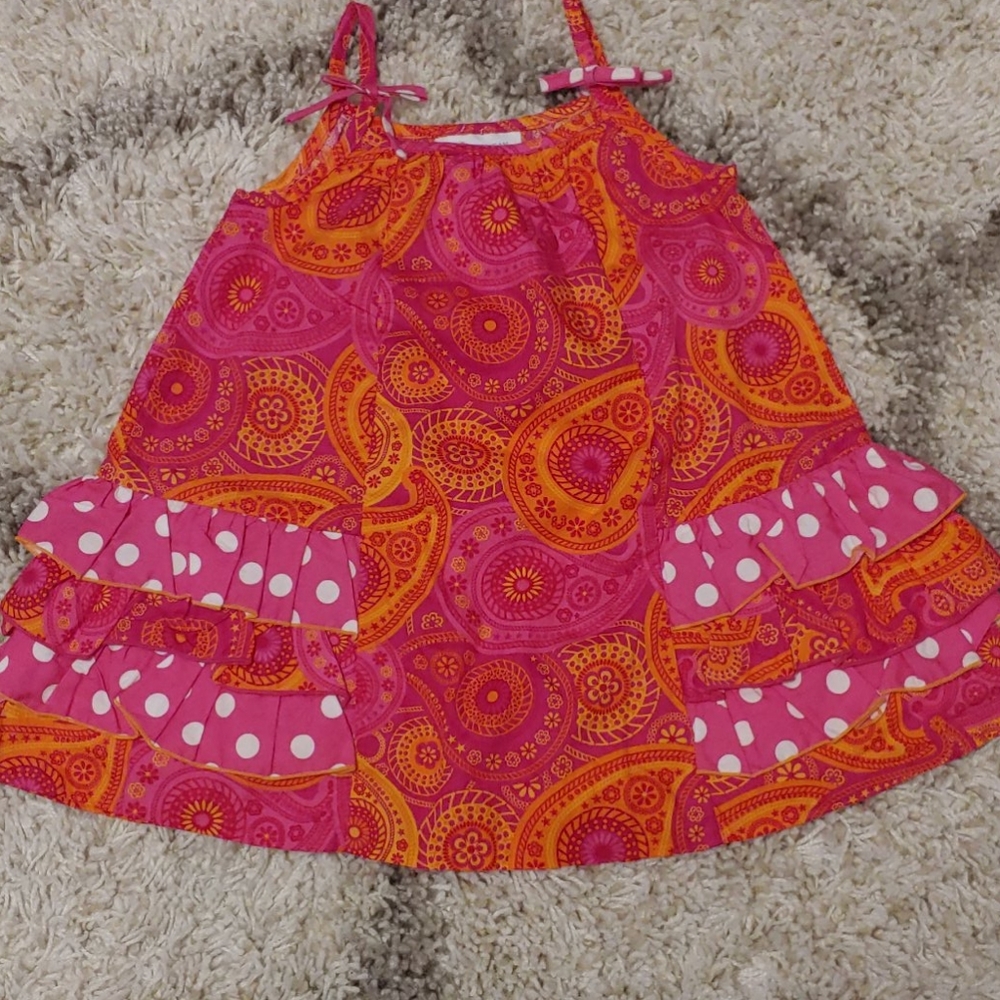 Bonnie Jean Paisley and polka dot sundress
